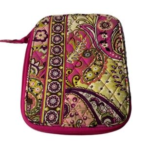 Vera Bradley Retired Very Berry Paisley Tablet Sleeve Size 9”x5”